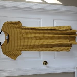 Women's LLR Carly High Low Swing Dress XS Golden/Mustard Yellow